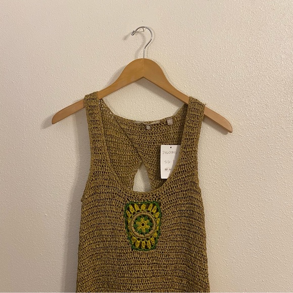 Anthropologie Knitted & Knotted Green Dress Small - Picture 2 of 5